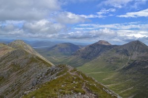 Buchaille Etive Mor and Rannoch Moor from Buachaille Etive Beag Aug 2016 